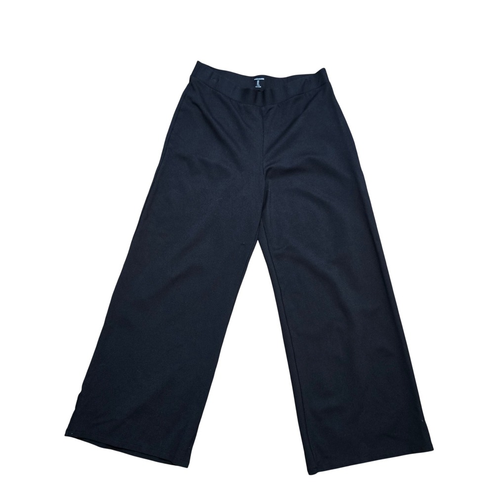 Amazon Essentials Black Wide Leg Pull On Pants High Rise Size L